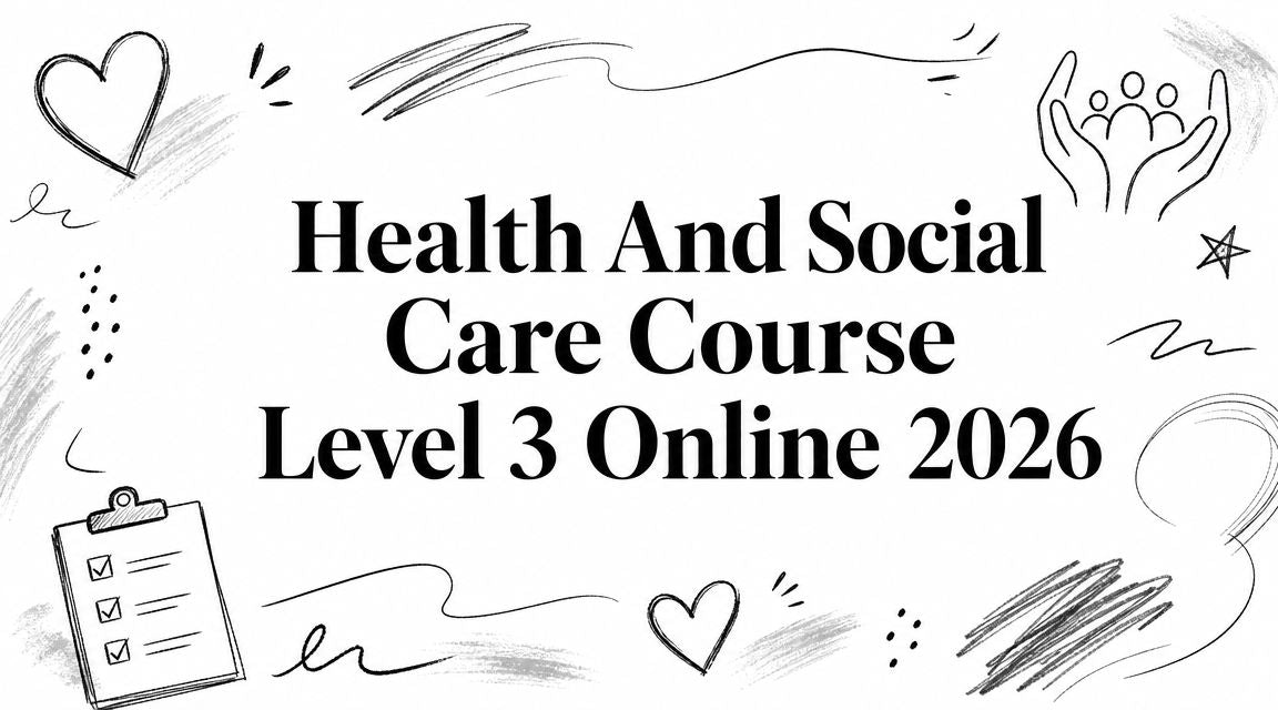 Health And Social Care Course Level 3 Online 2026
